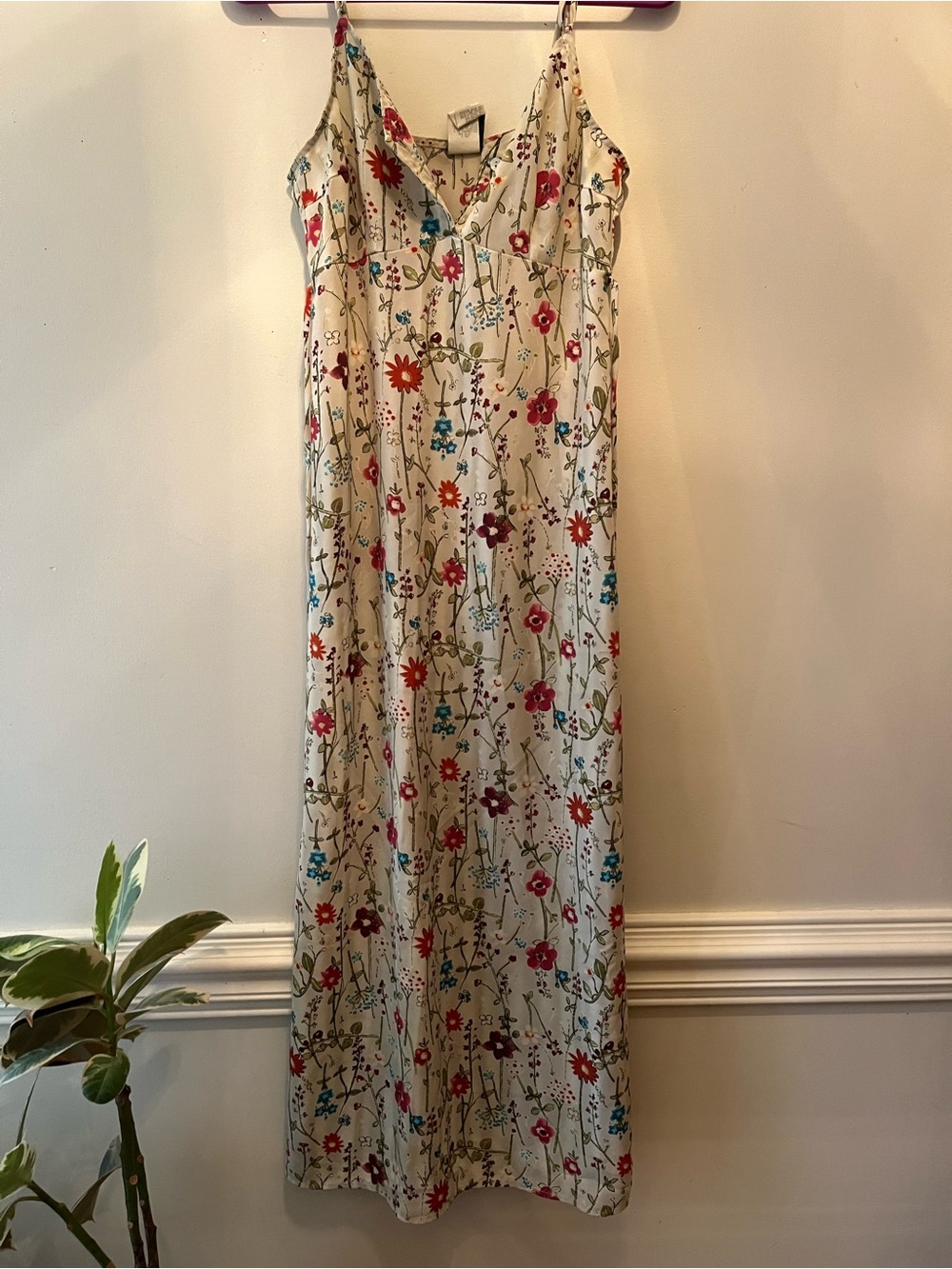 Vintage 90s My Michelle Maxi Dress spaghetti straps with Floral Print size small